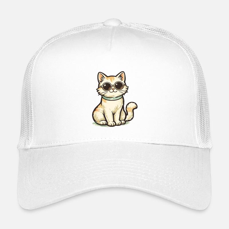 Kätzchen mit Retro-Sonnenbrille Kinder Trucker-Cap
