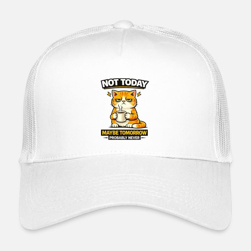 Nicht heute Katzenkaffee-Prokrastination - Kinder Trucker-Cap - Weiß