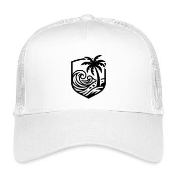 Palm Trees Beach Ocean - Kids’ Trucker Cap - white - Front