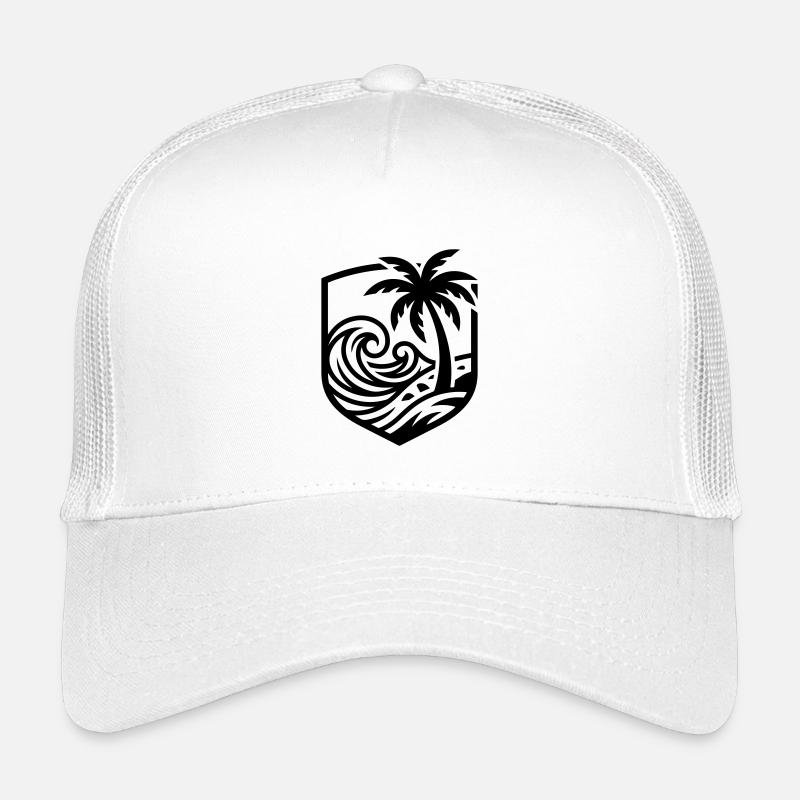 Océan de plage des palmiers Casquette trucker enfant