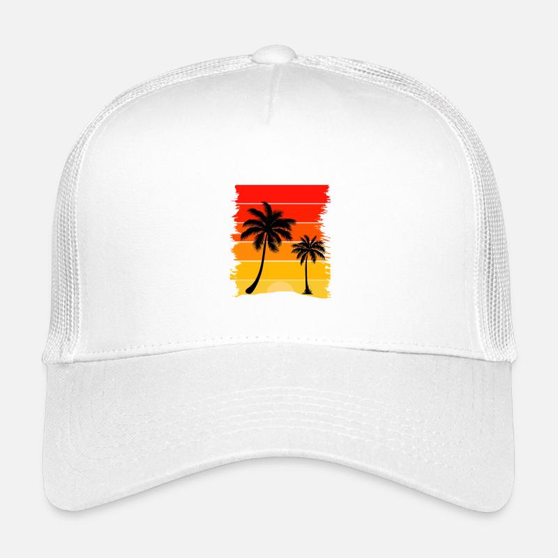 Palmier Sunset Éclat Casquette trucker enfant