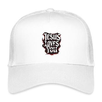 Jésus t’aime Streetwear - Casquette trucker enfant - blanc - Devant
