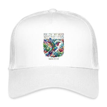 Folge dem Wort, nicht der Herde, Kolibris - Kinder Trucker-Cap - Weiß - Vorne