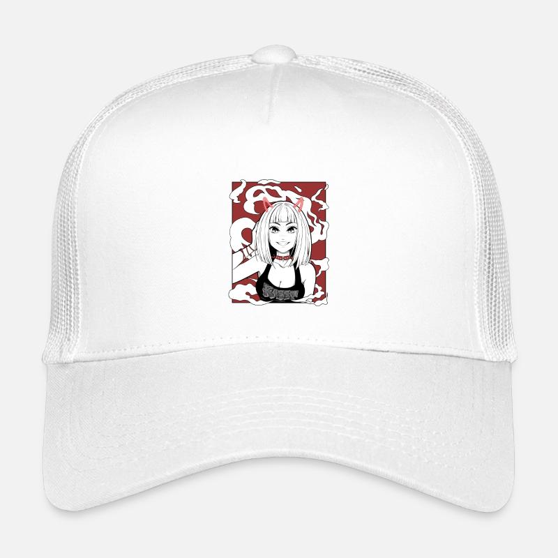 Anime Teufel Mädchen Goth Design Kinder Trucker-Cap