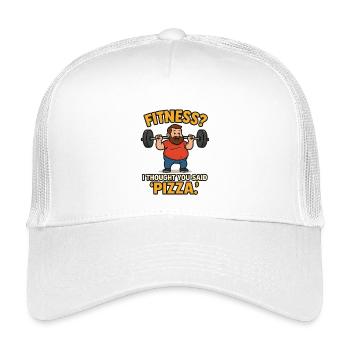 Fitness? I Thought You Said Pizza – Dad Bod Shirt - Kinder Trucker-Cap - Weiß - Vorne