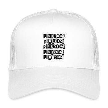 Punkrock Bold Distressed Typografie-Design - Kinder Trucker-Cap - Weiß - Vorne