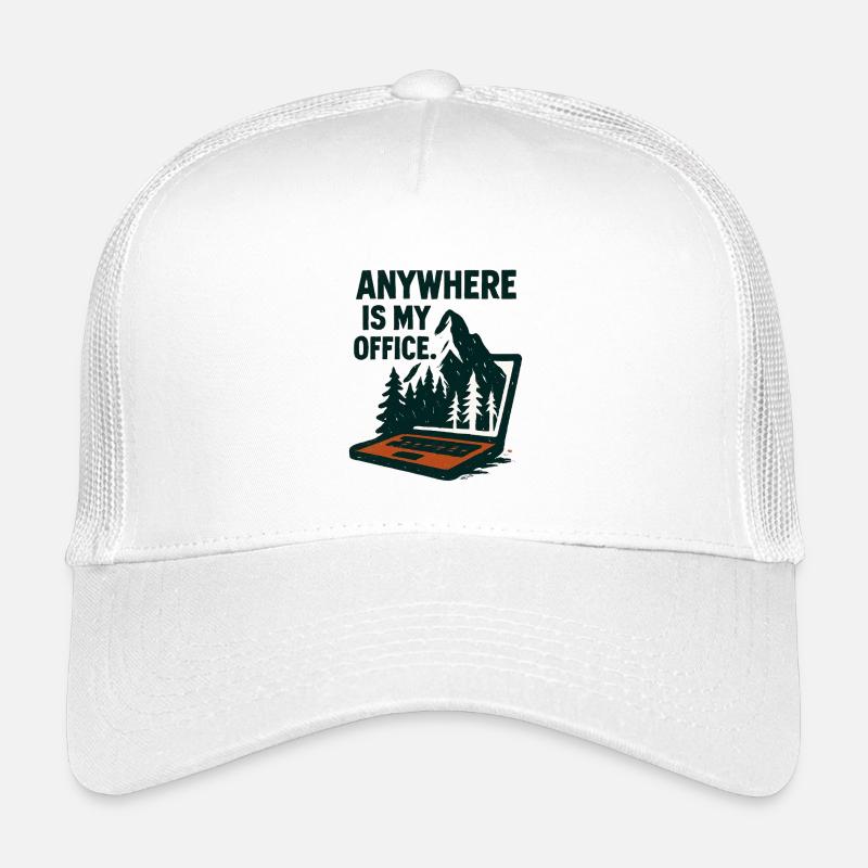 Office Nature Telecommuting Mountain Kids’ Trucker Cap