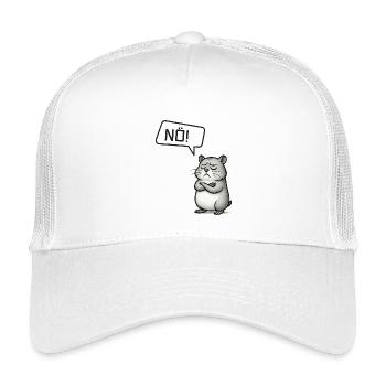 Nö! Hamster – Kleiner Sturkopf sagt Nein - Kinder Trucker-Cap - Weiß - Vorne