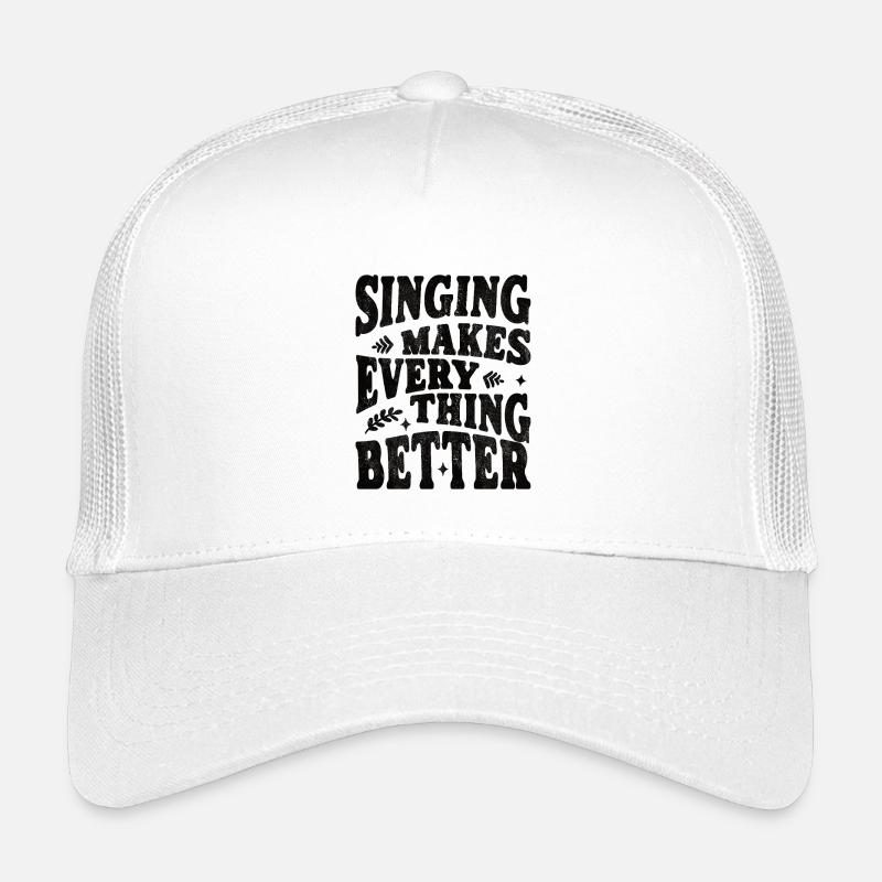 Singing makes everything better - black Kids’ Trucker Cap