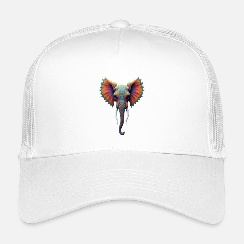 Tête d’éléphant arc-en-ciel ornée Casquette trucker enfant