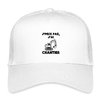 Chantier construction bâtiment  - Casquette trucker enfant - blanc - Devant