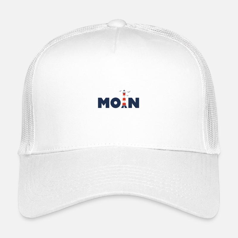 Moin, Leuchtturm, Dialekt, Norden - Kinder Trucker-Cap - Weiß