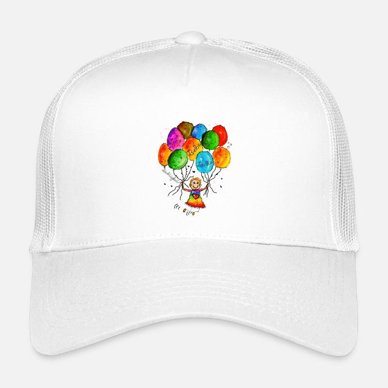 Lebe Liebe Lache Leichtigkeit - Kinder Trucker-Cap - Weiß