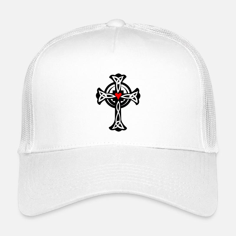 Croix celtique avec cœur Casquette trucker enfant