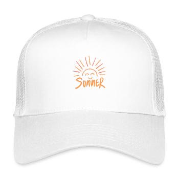 Vivid Summer Sunbeams Illustration - Kids’ Trucker Cap - white - Front
