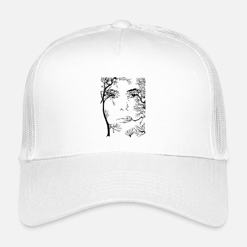 Visage de la forêt (noir) Casquette trucker enfant