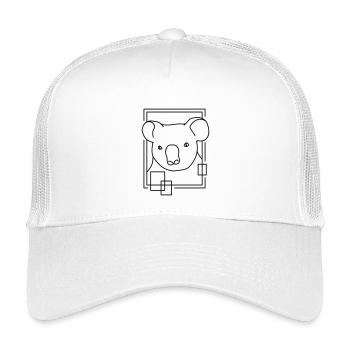 Koala en forme géométrique - Conception d’art au trait - Casquette trucker enfant - blanc - Devant
