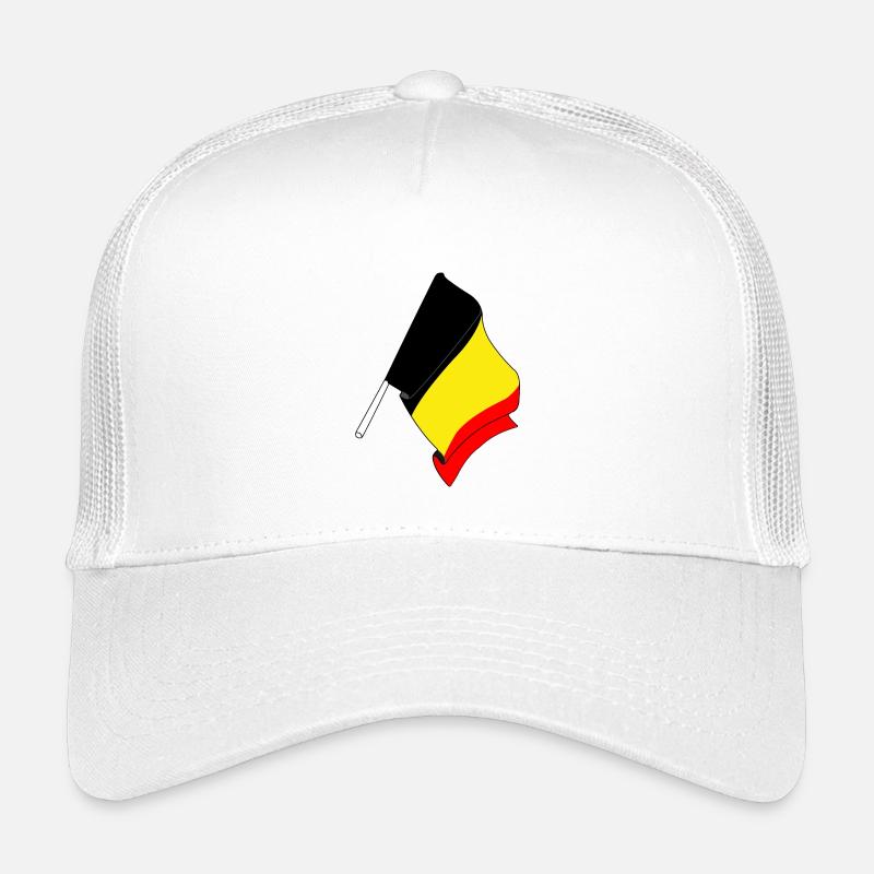 Flagge von Belgien - Kinder Trucker-Cap - Weiß