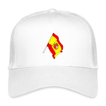 Drapeau de l’Espagne - Casquette trucker enfant - blanc - Devant