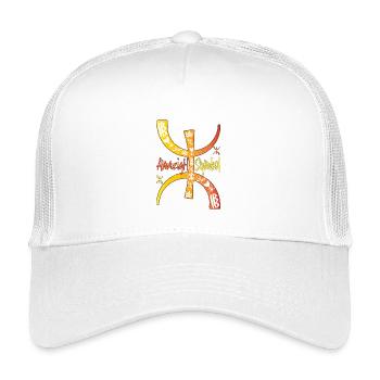 Yaz Amazigh : Tatouage Berbère Idéal Cadeau Femme - Casquette trucker enfant - blanc - Devant