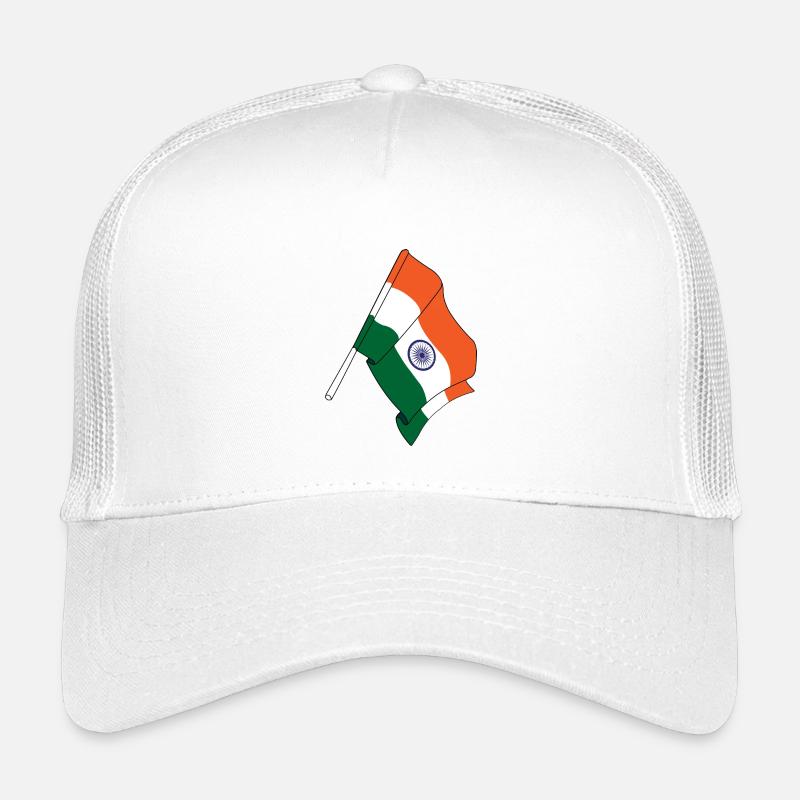 Flagge Indien - Kinder Trucker-Cap - Weiß