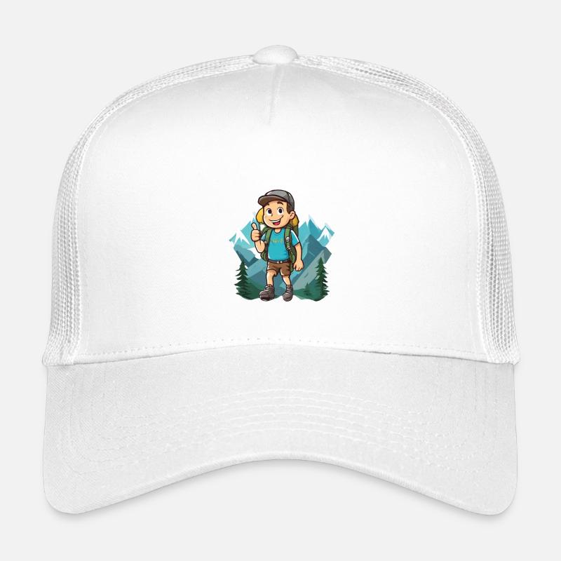 I HIKE IT - Kinder Trucker-Cap - Weiß