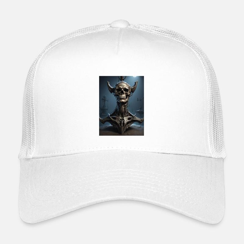 Steel skeleton with horns Kids’ Trucker Cap
