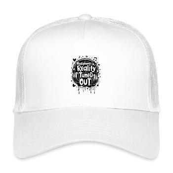 HEADPHONES IN, REALITY TUNED OUT, MUSIC - Kids’ Trucker Cap - white - Front