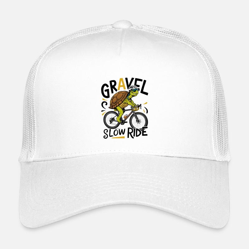 Turtle Cyclist with Helmet and Sunglasses Kids’ Trucker Cap