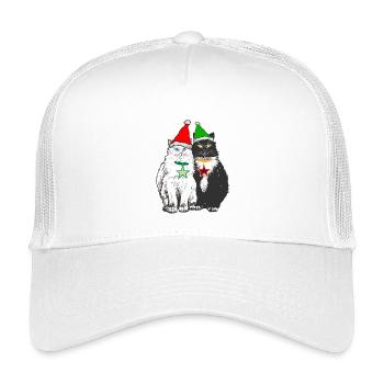 DIE WEIHNACHTSKATZEN - Kinder Trucker-Cap - Weiß - Vorne