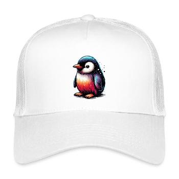 Pinguin - Kinder Trucker-Cap - Weiß - Vorne