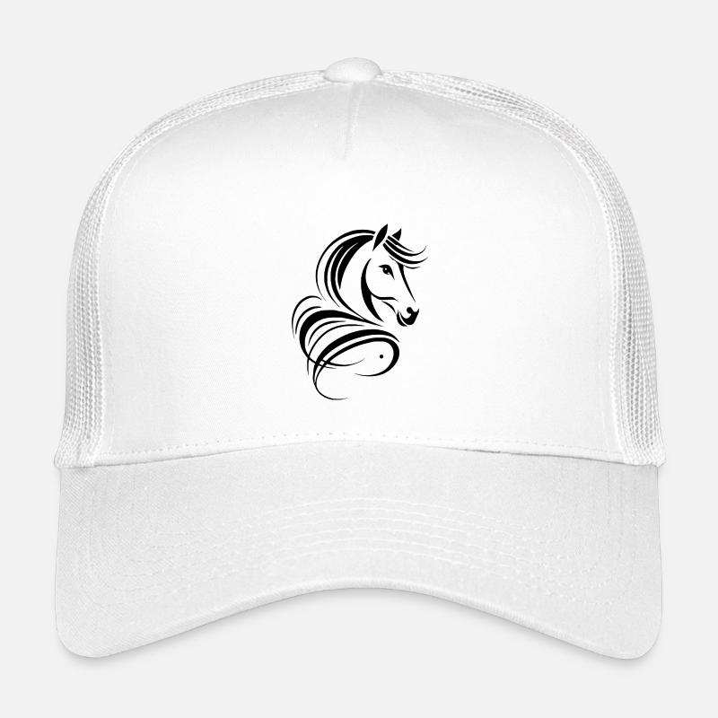 Dessin abstrait de cheval stylisé Casquette trucker enfant