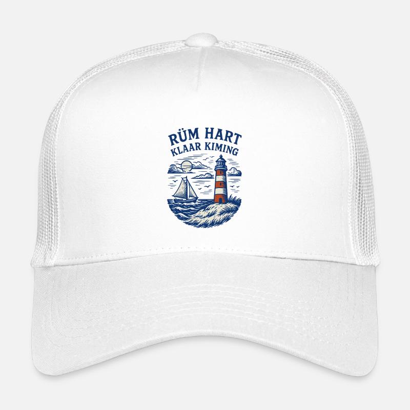 Rüm Hart - Klar Kiming - Kinder Trucker-Cap - Weiß