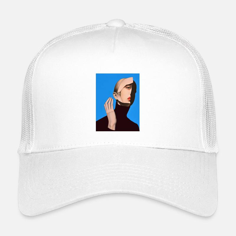 surreal portrait - Kinder Trucker-Cap - Weiß