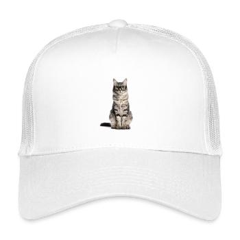 Chat tigré à lunettes – Wild at Heart - Casquette trucker enfant - blanc - Devant