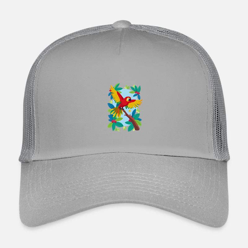 Bunter tropischer Papagei Kinder Trucker-Cap