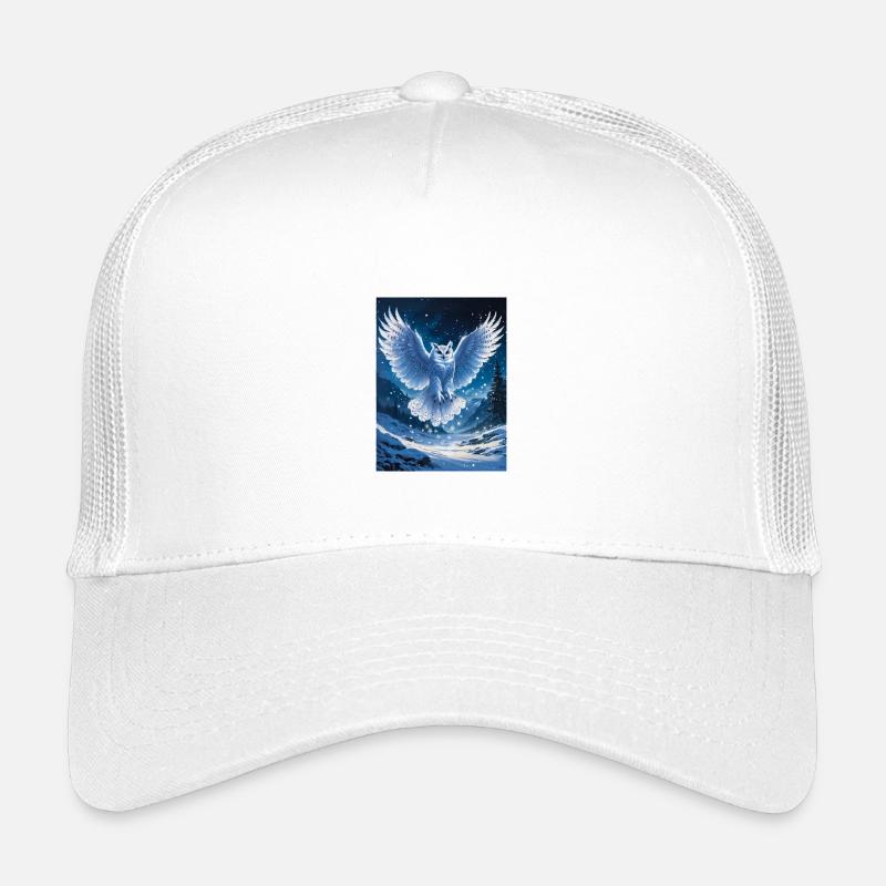Schnee-Eule - Kinder Trucker-Cap - Weiß