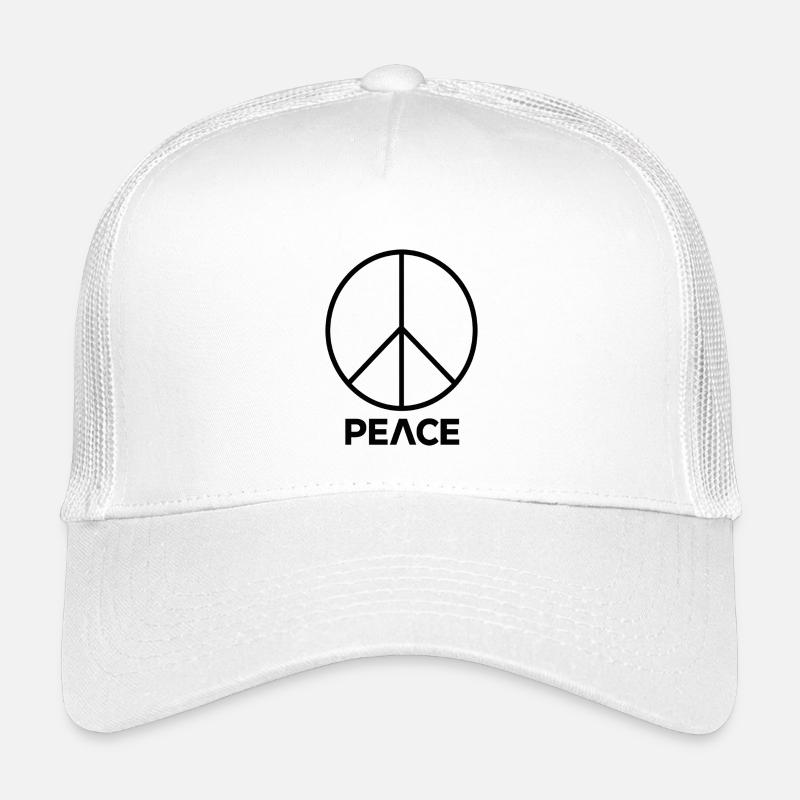 Friedenssymbol Peace Emblem Design - Kinder Trucker-Cap - Weiß