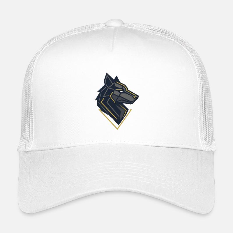 Geometric Wolf Emblem Kids’ Trucker Cap