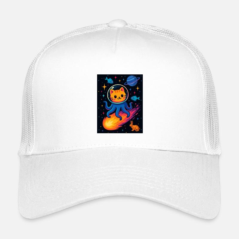 Aventure Cosmic Cat Octopus Casquette trucker enfant