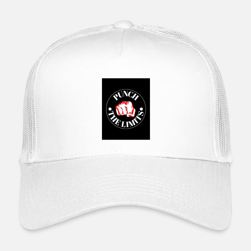 Punch the Limits Emblem - Kids’ Trucker Cap - white