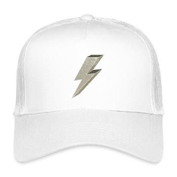 Stilvolle Blitz-Designs für Energie 3D - Kinder Trucker-Cap - Weiß - Vorne