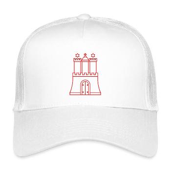 Hamburg coat of arms: Hanseatic League, Tradition & Gate - Kids’ Trucker Cap - white - Front
