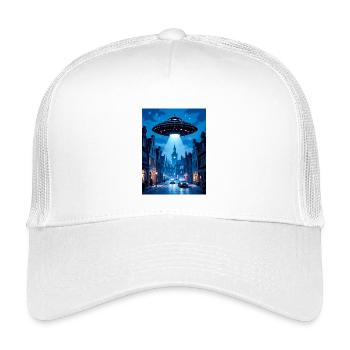 Belgian Wave – OVNI dans le ciel - Casquette trucker enfant - blanc - Devant