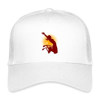 Sonnenjubel Silhouette Sprung - Kinder Trucker-Cap - Weiß - Vorne
