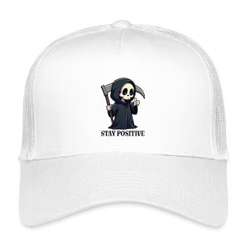 Restez positif - Casquette trucker enfant - blanc - Devant