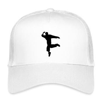 B-Boy Silhouette – Breakdance Move - Kids’ Trucker Cap - white - Front