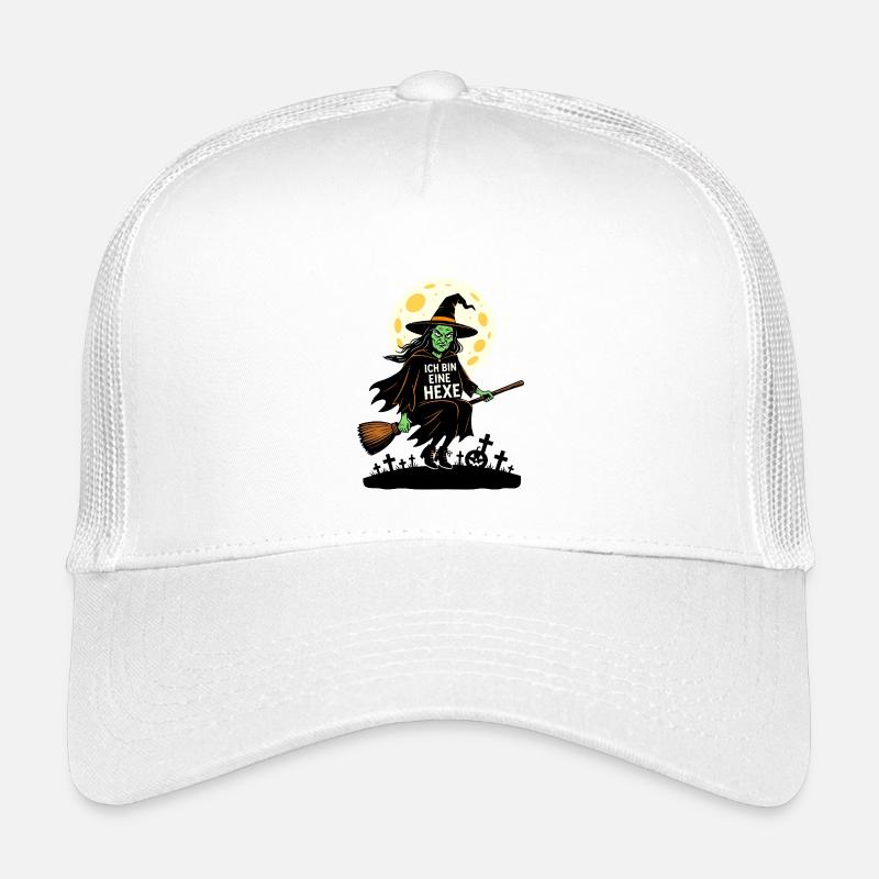Witch Costume Halloween Carnival Creepy Broom Moon Kids’ Trucker Cap