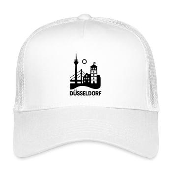 Dusseldorf Landmark Silhouette - Kids’ Trucker Cap - white - Front