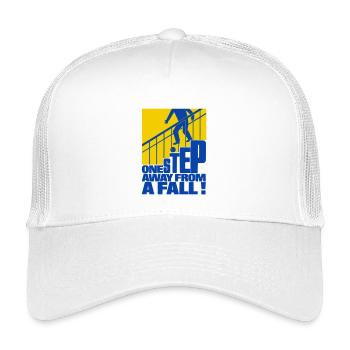 Nur einen Schritt vom Sturz entfernt - Kinder Trucker-Cap - Weiß - Vorne
